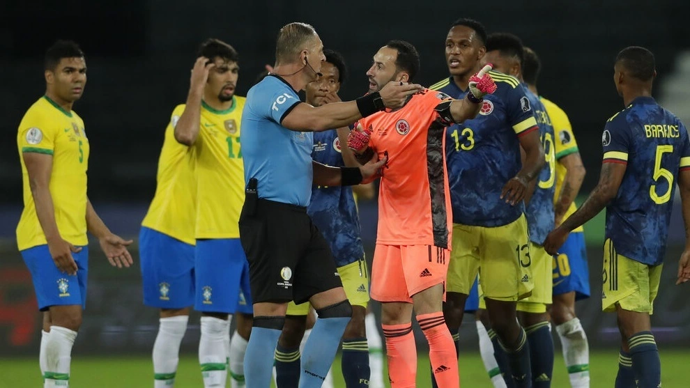 Brazil vs Colombia football